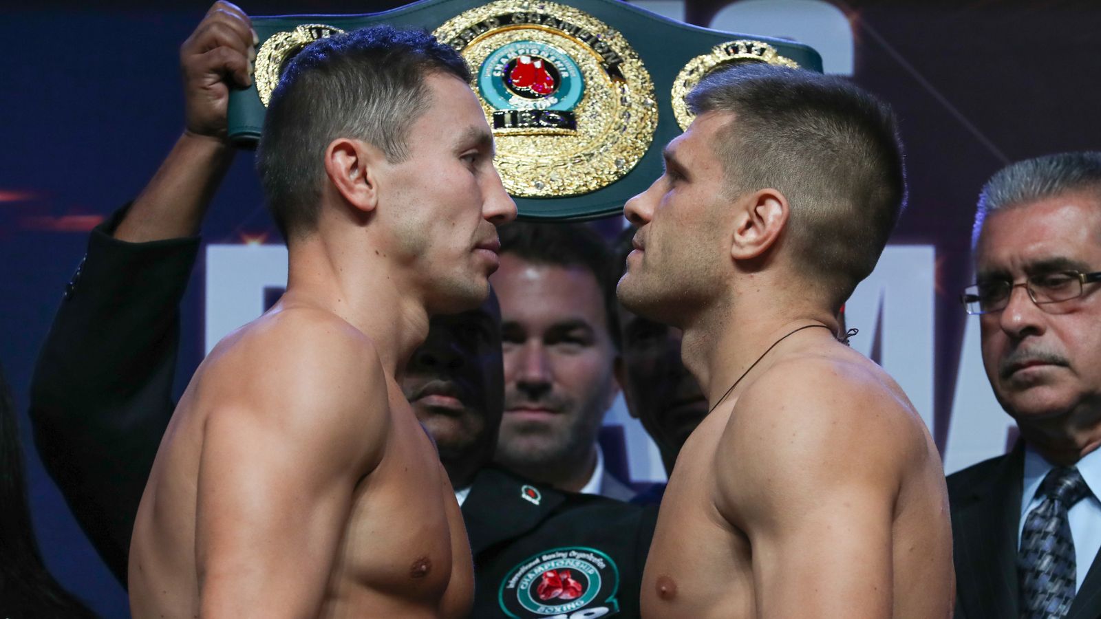 Golovkin Vs Derevyanchenko Middleweight Rivals Make Weight Ahead Of