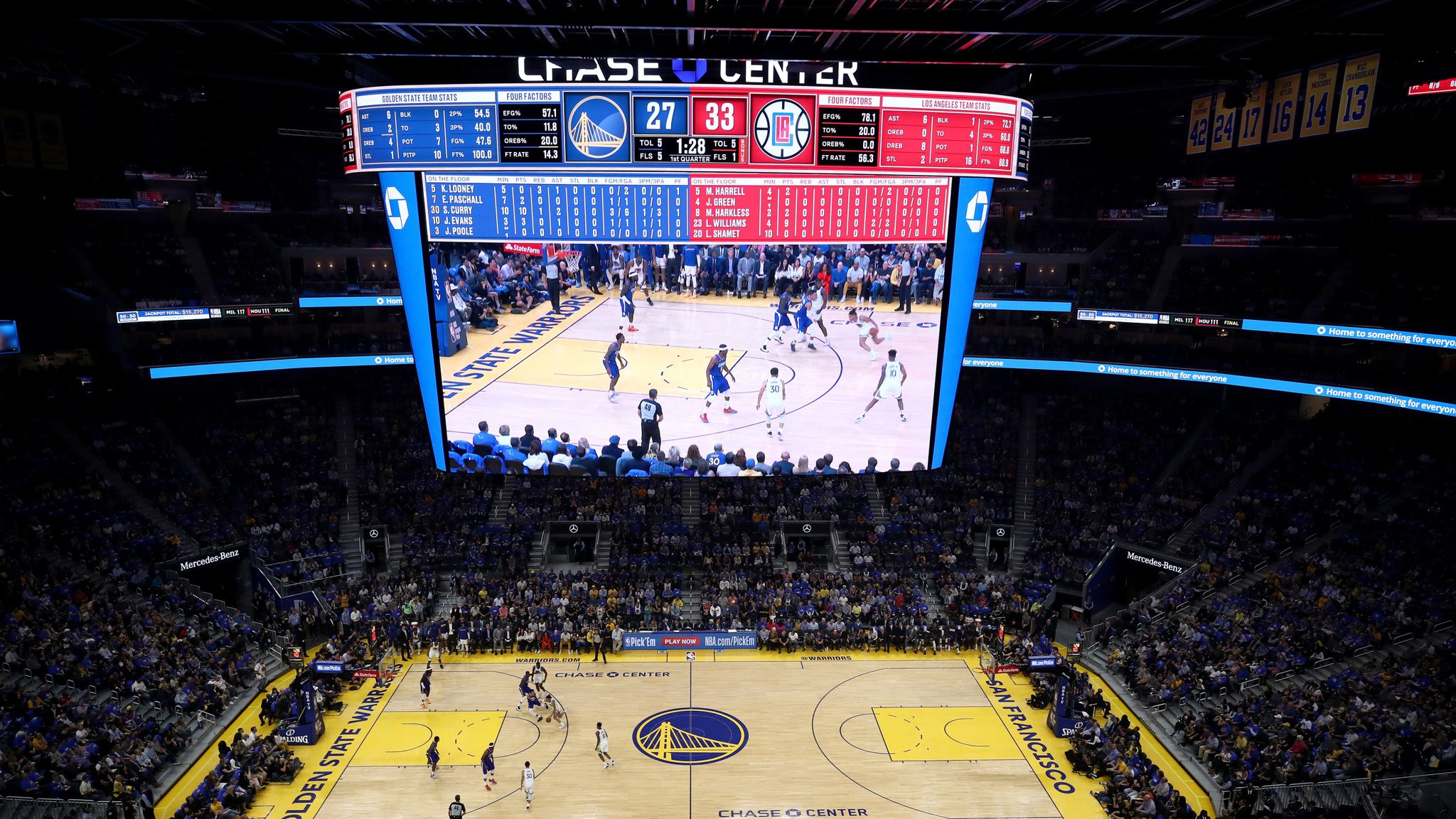 Warrior arena. Медиакуб. Голден Стэйт Уорриорз стадион. Медиакуб на арене. La Clippers New Arena.