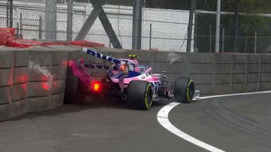 Stroll crashes out in P1