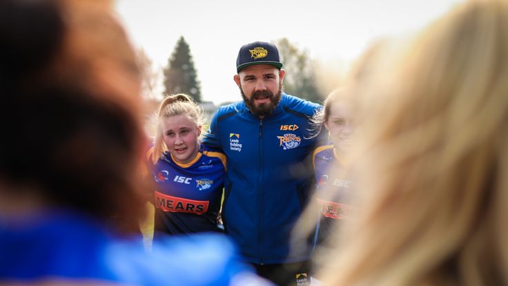 Picture by Alex Whitehead/SWpix.com - 07/04/2019 - Rugby League - Women's Super League - Leeds Rhinos Women v Wakefield Trinity Ladies - Sports Park Weetwood, Leeds, England - Leeds Rhinos Women's head coach Adam Cuthbertson