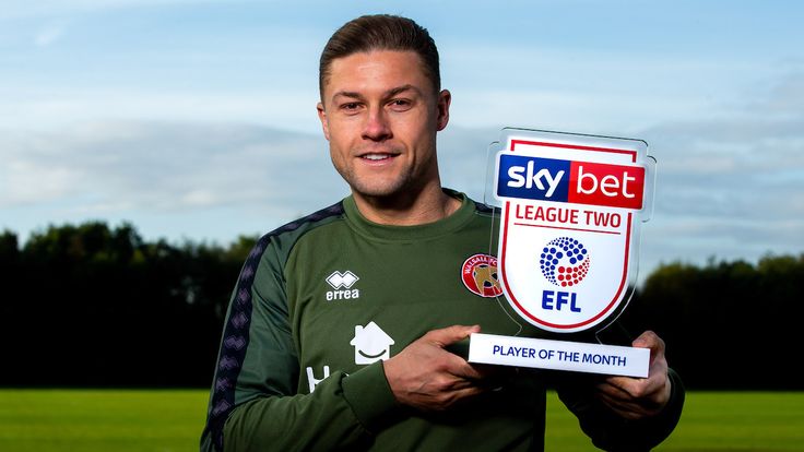 James Clarke of Walsall wins the Sky Bet League Two Player of the Month award - Mandatory by-line: Robbie Stephenson/JMP - 10/10/2019 - FOOTBALL - Walsall FC Training Ground - Walsall, England - Sky Bet Player of the Month Award