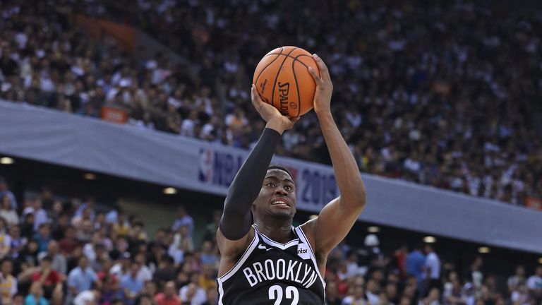 Caris LeVert en route to 22 points against the Lakers in Shenzen