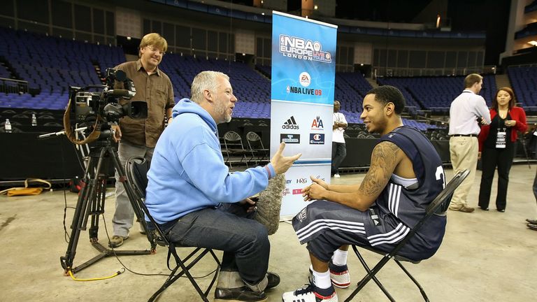 Mark Webster conducts player interviews at London's O2 Arena