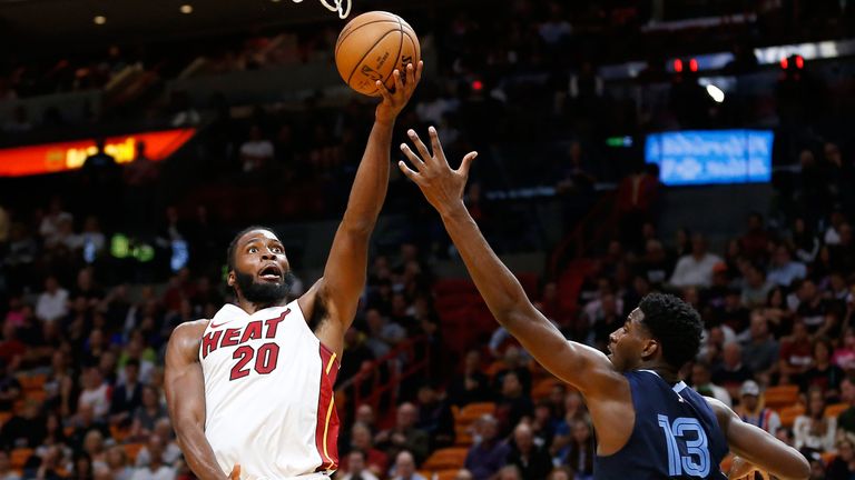 Justise Winslow elevates to the basket against Memphis