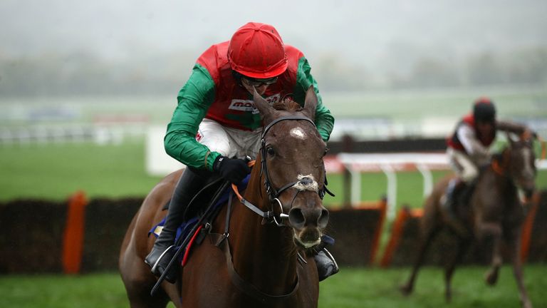 Quel Destin ridden by Harry Cobden before winning the Masterson Holdings Hurdle during day two of The Showcase Meeting at Cheltenham Racecourse. PA Photo. Picture date: Saturday October 26, 2019. See PA story RACING Cheltenham. Photo credit should read: Tim Goode/PA Wire.