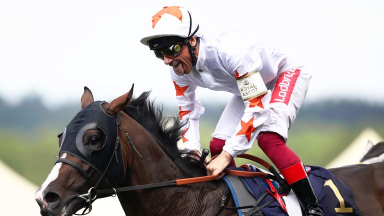 Advertise and Frankie Dettori win the Commonwealth Cup at Royal Ascot