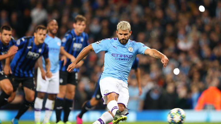 Aguero completed his quickfire double from the penalty spot after 38 minutes