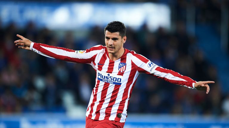 Álvaro Morata marcó tres goles en tantos partidos para el Atlético de Madrid