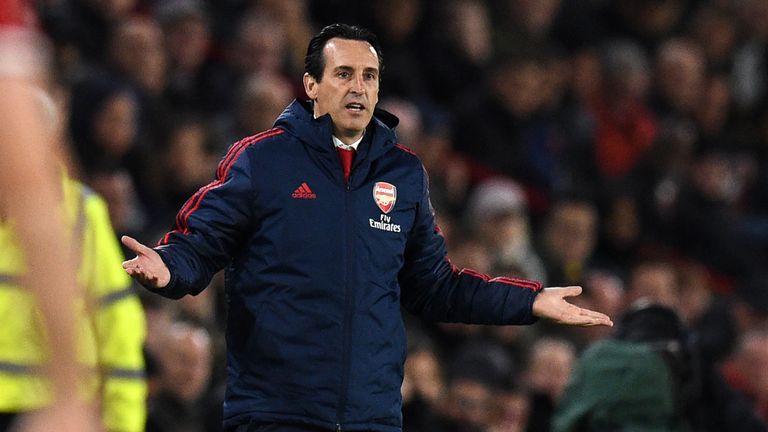 Arsenal manager Unai Emery