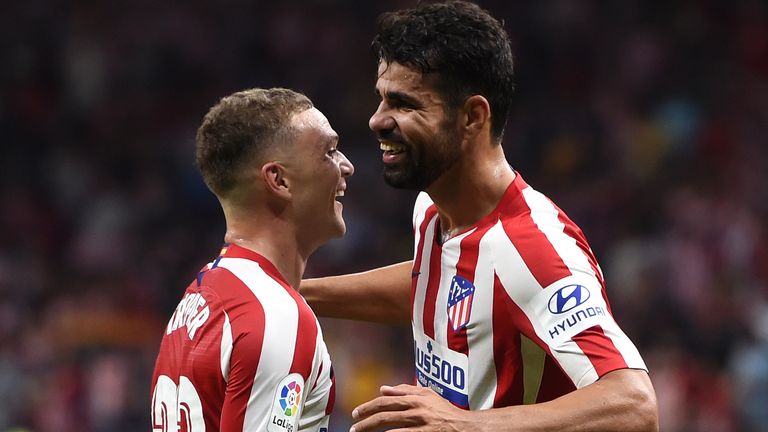 Kieran Trippier says Diego Costa has helped him settle into the squad at Atletico