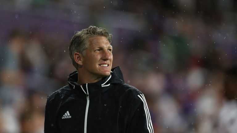 Bastian Schweinsteiger #31 of MLS All-Star looks on during the 2019 MLS All-Star Game between MLS All Stars and Atletico de Madrid at Exploria Stadium on July 31, 2019 in Orlando, Florida. 