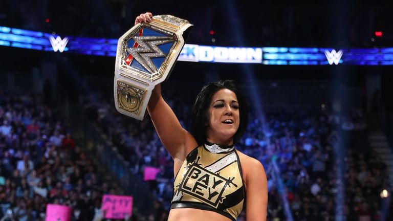It had been reported that Bayley and Sasha Banks laid on the floor in protest at losing the WWE women&#39;s tag titles at WrestleMania in April