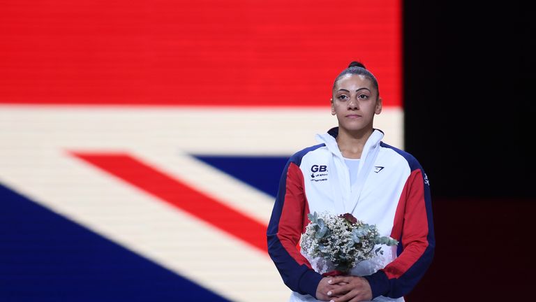 Becky Downie wins silver at the World Gymnastics Championships