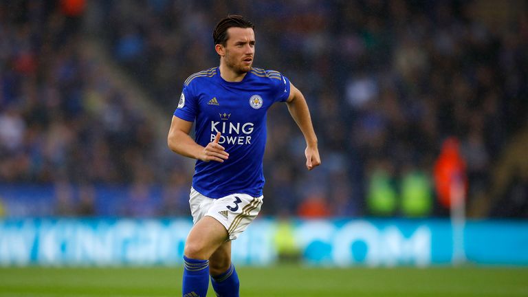 Ben Chilwell in Premier League action for Leicester against Newcastle