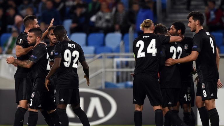 Besiktas were beaten 4-2 by Slovan Bratislava in their first group match 
