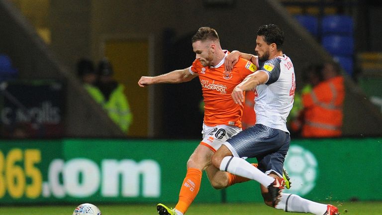 Bolton and Blackpool played out a goalless draw on Monday night