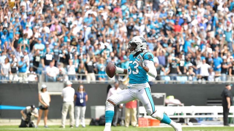 Brian Burns returned a fumble for a touchdown last week