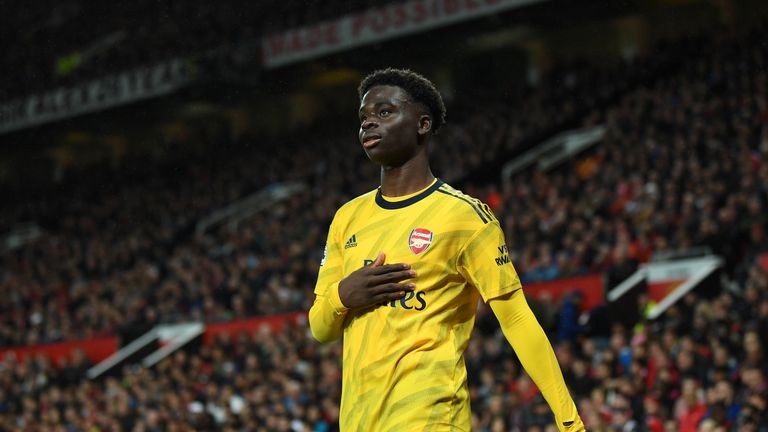 Bukayo Saka shone for Arsenal against Manchester United