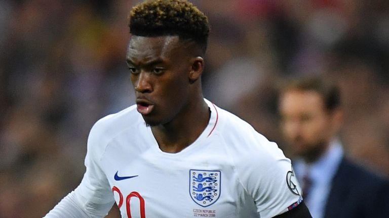 Callum Hudson-Odoi played in the England senior squad against Czech Republic and Montenegro earlier this year