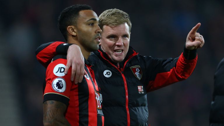 Callum Wilson and Eddie Howe