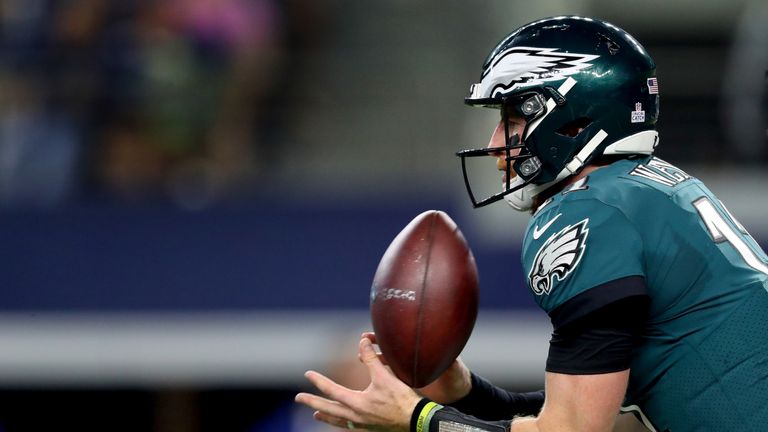 It was a difficult day at the office for Eagles quarterback Carson Wentz