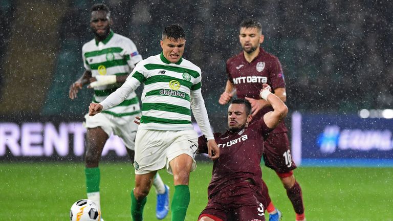 Ryan Christie in action for Celtic against Cluj