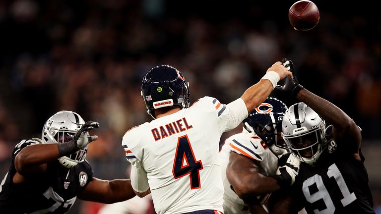 Chase Daniel was under pressure from the Raiders all game
