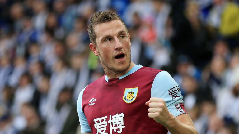 Chris Wood celebrates his goal vs Leicester City