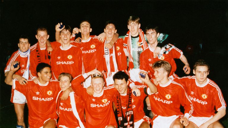 Gary Neville captained Man Utd's FA Youth Cup winning team in 1992