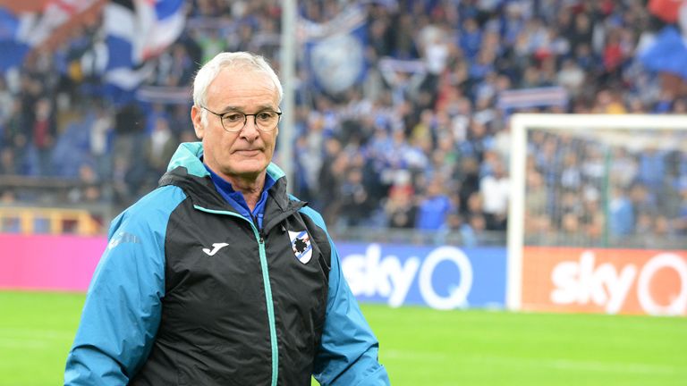 Claudio Ranieri took charge of Sampdoria for the first time on Sunday