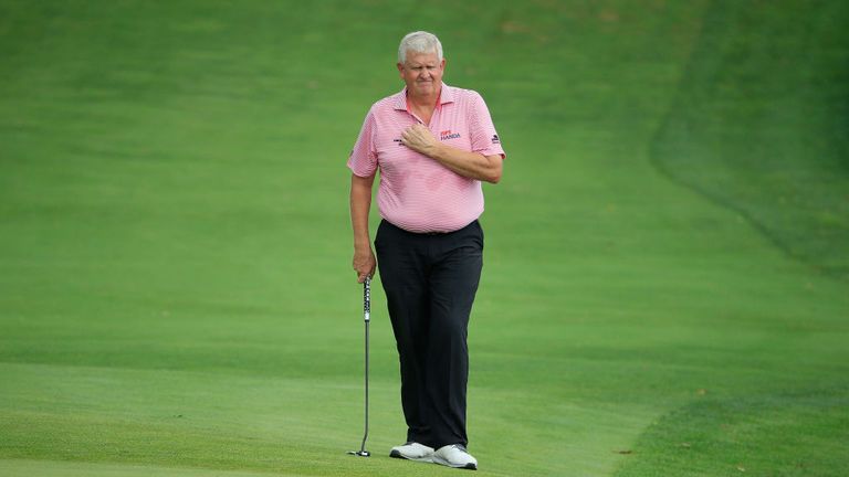 during the first round of the DICK'S Sporting Goods Open held at En-Joie Golf Course on August 16, 2019 in Endicott, New York.