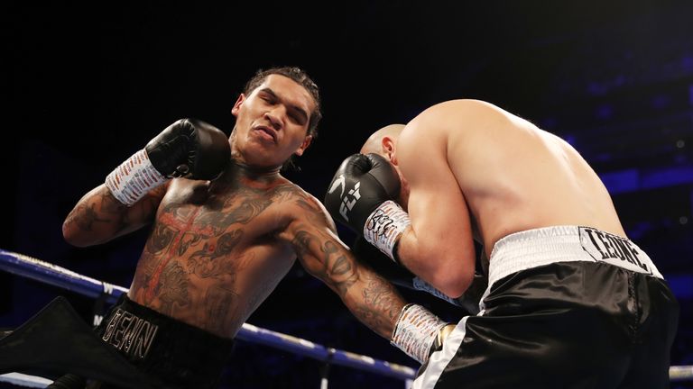 Conor Benn v Steve Jamoye, WBA Continental Welterweight Title, o2 Arena, London.26th October 2019.Picture By Mark Robinson..