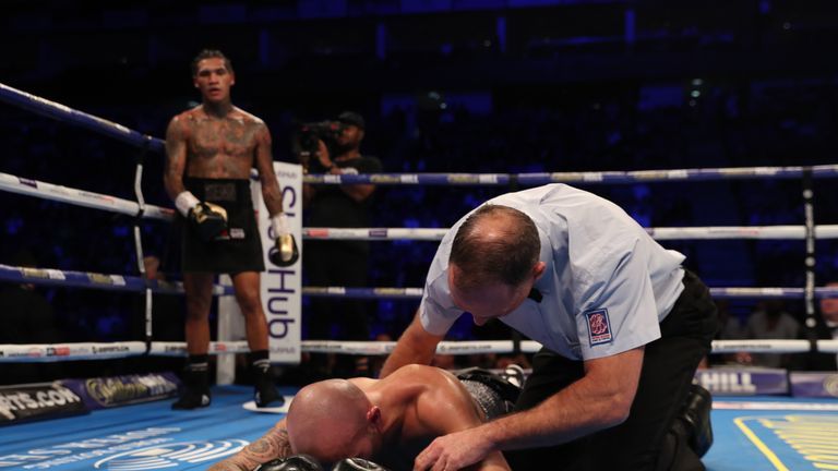 Conor Benn v Steve Jamoye, WBA Continental Welterweight Title, o2 Arena, London.26th October 2019.Picture By Mark Robinson..