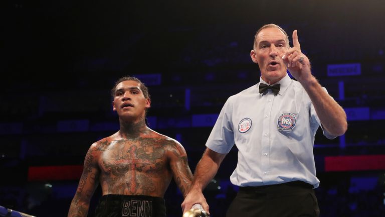 Conor Benn v Steve Jamoye, WBA Continental Welterweight Title, o2 Arena, London.26th October 2019.Picture By Mark Robinson..