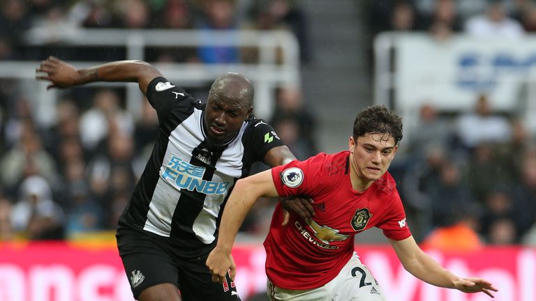 Daniel James in Premier League action with Jetro Willems