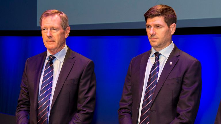 Rangers Chairman Dave King with Manager Steven Gerrard