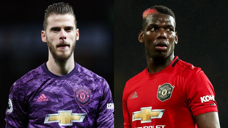 David de Gea and Paul Pogba were absent from training ahead of Manchester United's trip to Partizan Belgrade