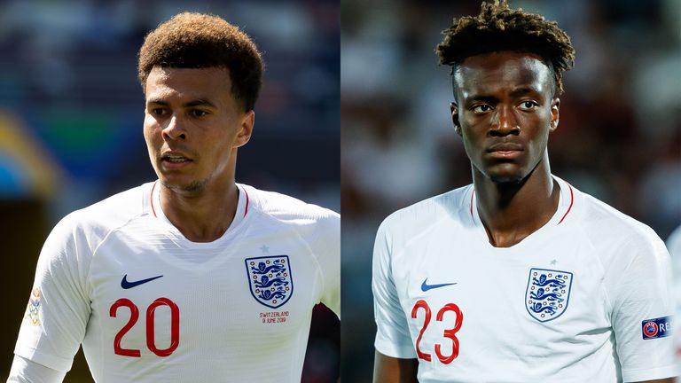 Tottenham's Dele Alli has been left out of  the England squad, while Chelsea's Tammy Abraham has been included