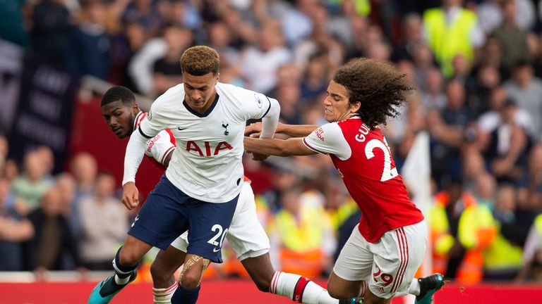 Dele in action against Arsenal earlier this season