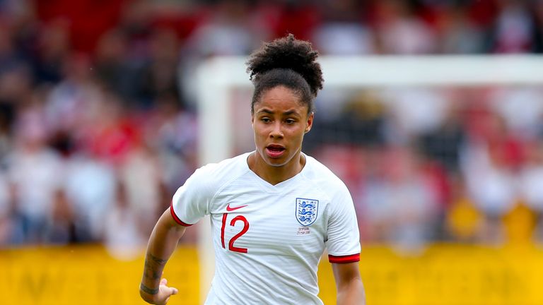 Demi Stokes in action for England Women