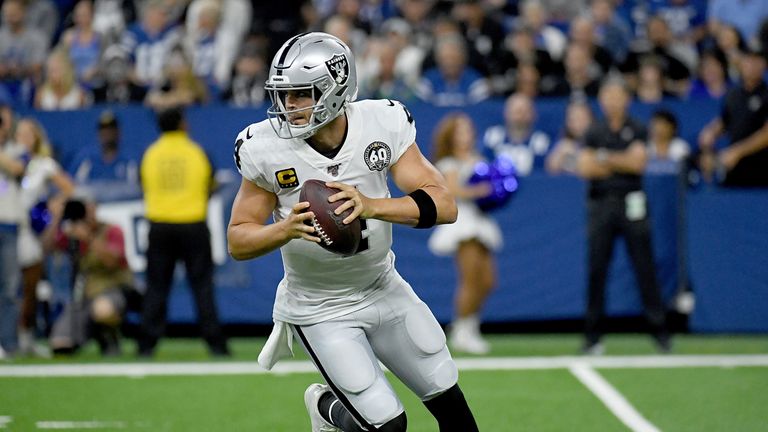 Oakland Raiders quarterback Derek Carr 