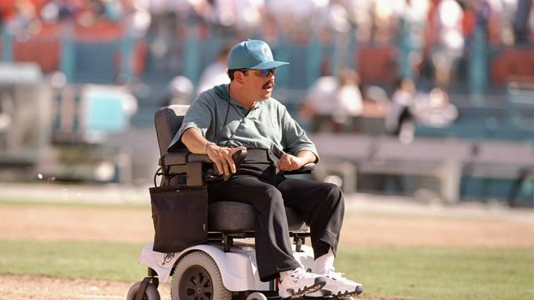 Miami Dolphins kicking coach Doug Blevins pictured in 1997