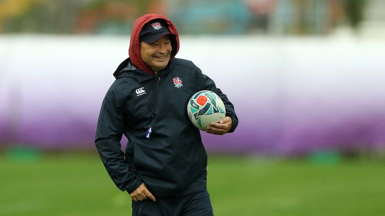 Eddie Jones training with England