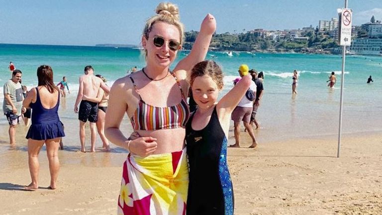 Ellen Keane and a future Paralympic swimming star perhaps in Gemma!