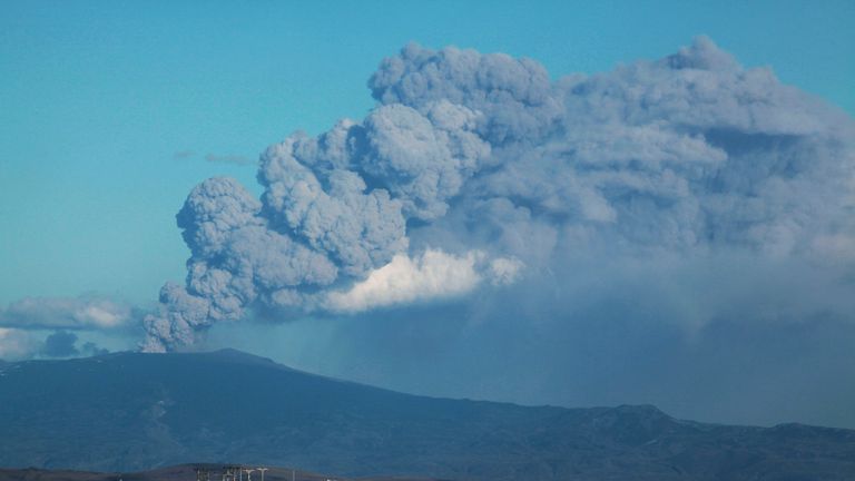 Eyjafjallajokull volcano, the eruption which prevented Robert Lewandowski signing for Blackburn