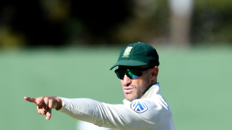 PORT ELIZABETH, SOUTH AFRICA - FEBRUARY 21: Faf du Plessis (capt) of South Africa during day 1 of the 2nd Castle Lager Test match between South Africa and Sri Lanka at St George&#39;s Park on February 21, 2019 in Port Elizabeth, South Africa. (Photo by Ashley Vlotman/Gallo Images)