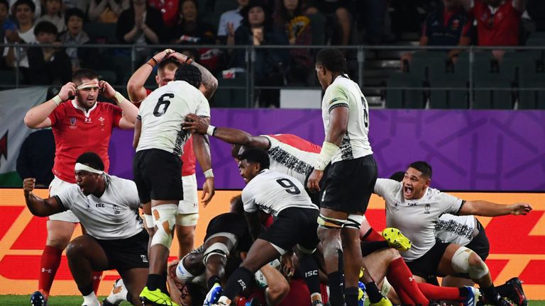 Fiji went back in front in the second half after forcing a penalty try at the maul