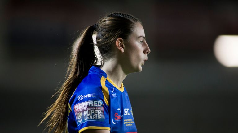 Picture by Isabel Pearce/SWpix.com - 11/10/2019 - Rugby League - Women's Super League Grand Final - Castleford Tigers v Leeds Rhinos - The Totally Wicked Stadium, Langtree Park, St Helens, England - Fran Goldthorpe of Leeds.