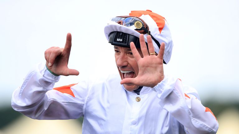 Royal Ascot - Day Four - Ascot Racecourse
Frankie Dettori celebrates on Advertise after winning the Commonwealth Cup during day four of Royal Ascot at Ascot Racecourse, 21 June 2019
