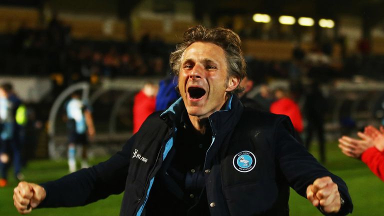 Ainsworth led Wycombe to promotion from League Two in the 2017-18 season